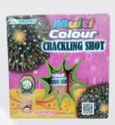 Crackling multi colour shot